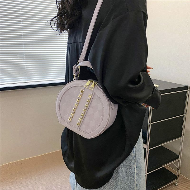 Damen 2023 Neue Single-Schulter-Crossbody-Damenmode Kleine runde Tasche Koreanische Version Yangqi Lingge Network Red_voghion.com