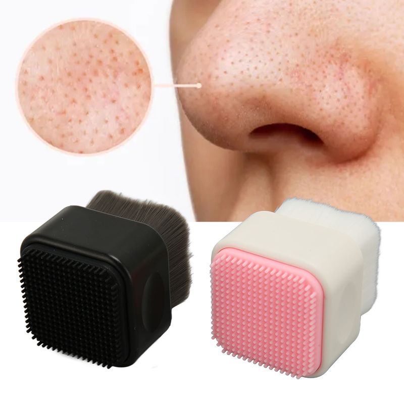 2pcs doppelseitige Gesichtswäscher weichen Borsten abgestorbene Haut entfernen Massage Faci XAT_voghion.com