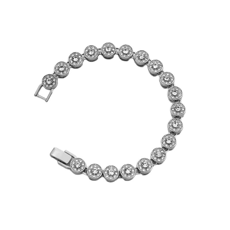 Collana e bracciale Hip Hop alla moda, semplice e alla moda, con catena cubana e diamanti rotondi da 8 mm_voghion.com