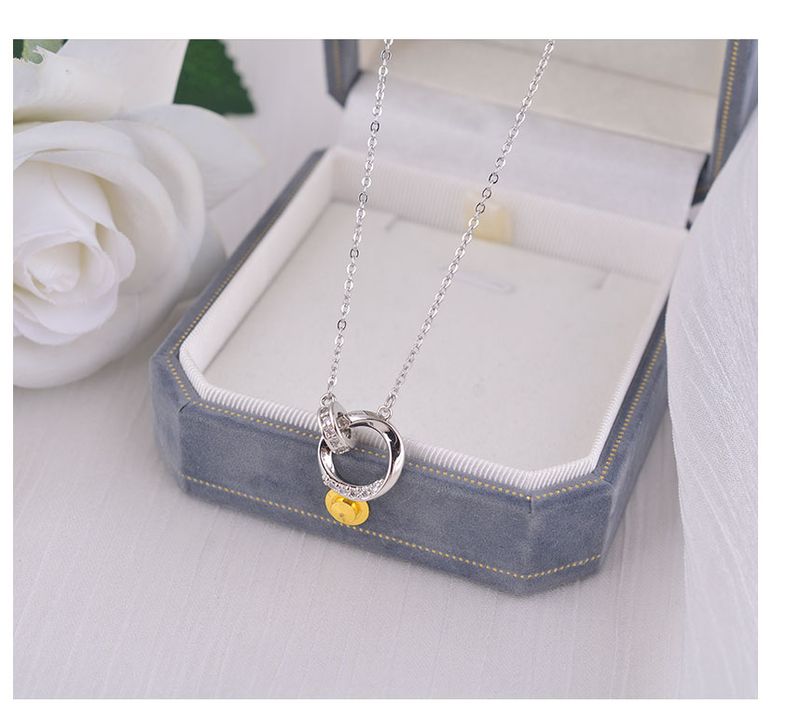 Mobius Necklace For Women, Light Luxury Niche Design, Pure Silver Collarbone Chain, 2024 New Model With Engraving_voghion.com