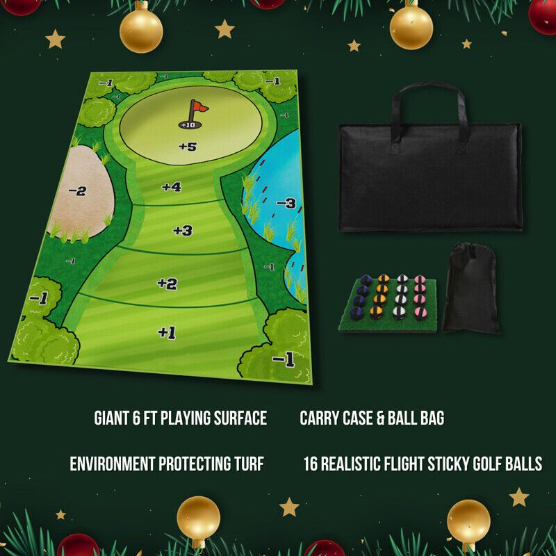 Mini Casual Game Set Indoor Outdoor Mat Golf Ball Training Practice Mats for Children Correct Hitting Posture_voghion.com
