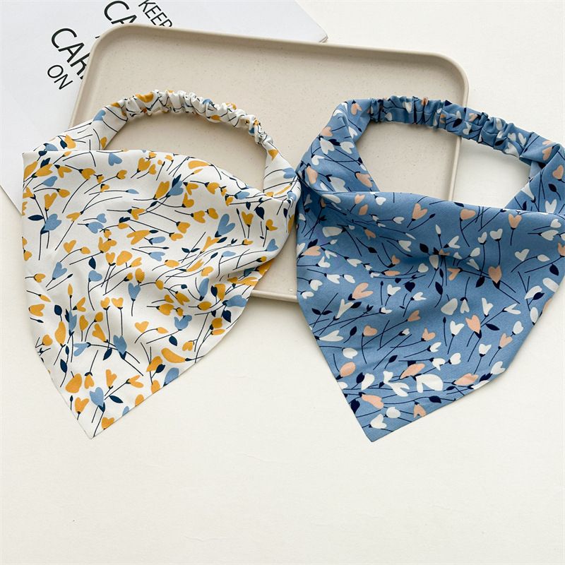 Nuovo piccolo fresco tessuto triangolo asciugamano elastico fascia per capelli 2024 donne elastico alto borsa testa asciugamano testa gioielli_voghion.com