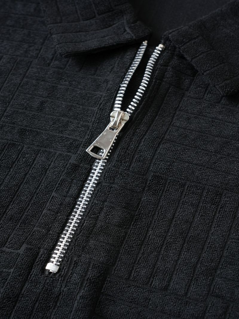 Summer New European And American Men's Polo Shirt Short Sleeve Button T-shirt Loose Jacquard Top Tees Shirt Men's Fashion_voghion.com