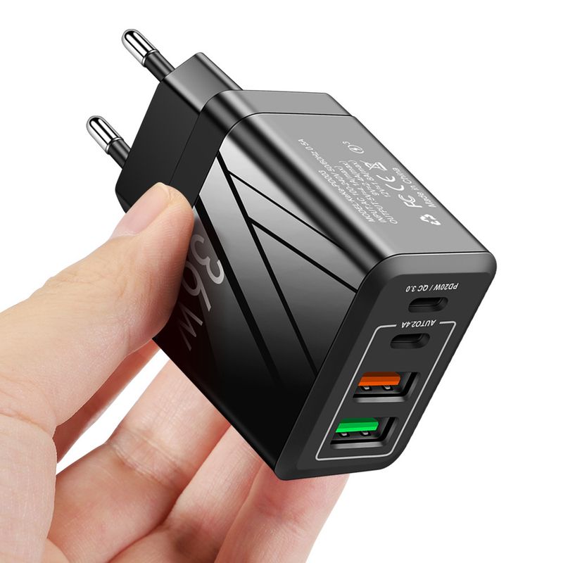 Music Festival 36W LED 20W PD QC3.0+2.4A Type-c 2 USB fast charging mobile phone travel charger_voghion.com