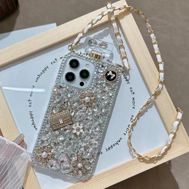 Luxus Glitzer Niedliche Kleine Bär Hülle für iPhone 16 E 15 ProMax 14 Plus 13 MINI 12 11 X XR XS Max 7 8 Halbverpackte Hülle_voghion.com