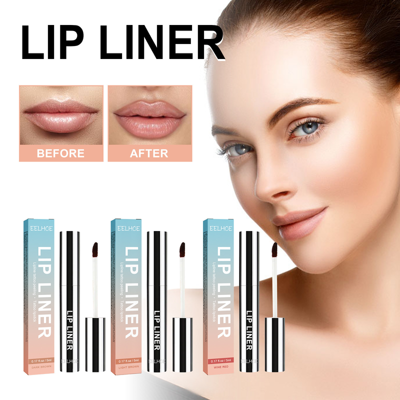 EELHOE Peel-Off-Lipliner umreißt die Lippenform und bringt die Lippenfarbe zum Vorschein. Wasserfester, wischfester Peel-Off-Lipliner. Lippenpinsel_voghion.com