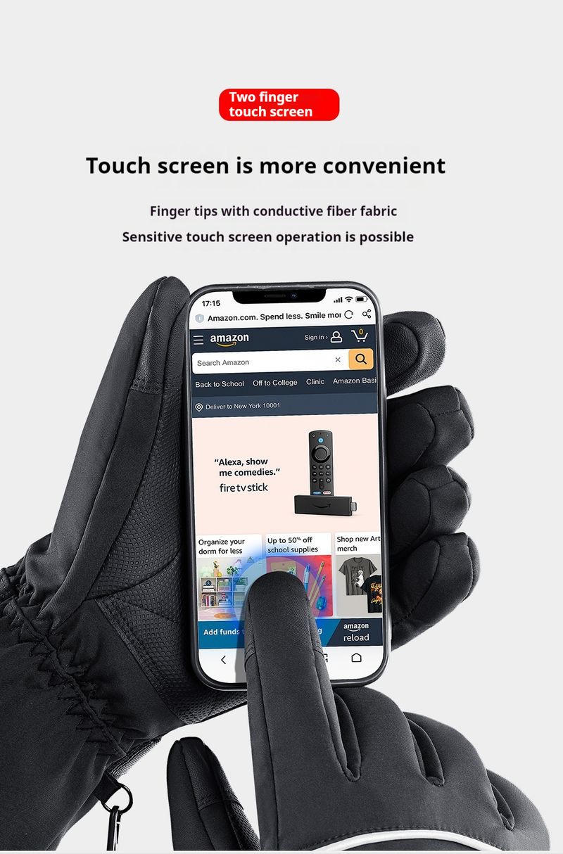 Sport all'aria aperta autunnali e invernali, ciclismo, sci, guanti caldi, ciclismo riscaldato, antifreddo, riscaldamento elettrico, touch screen impermeabile_voghion.com