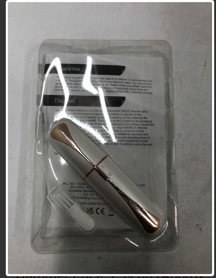 JML NuYou Gesichtshaarentferner, 18 Karat vergoldeter Kopf, Reinigungsbürste, schmerzlos_voghion.com