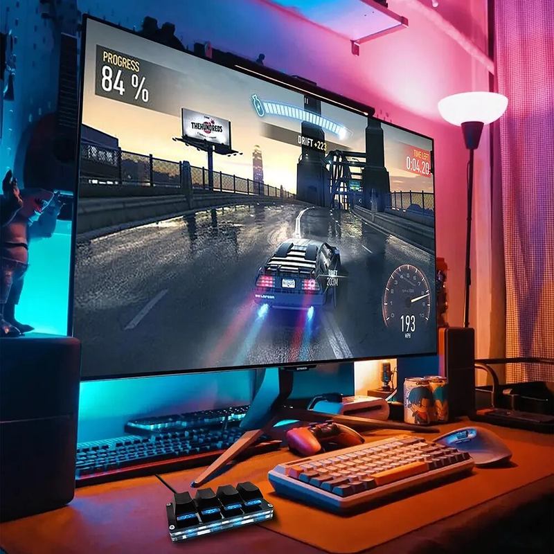 Mini 4-Key Select All Cut Copy Paste ro Pad Ctrl A X C V Shortcut One Handedboard RGB Gaming Mechanicalboard OSU_voghion.com