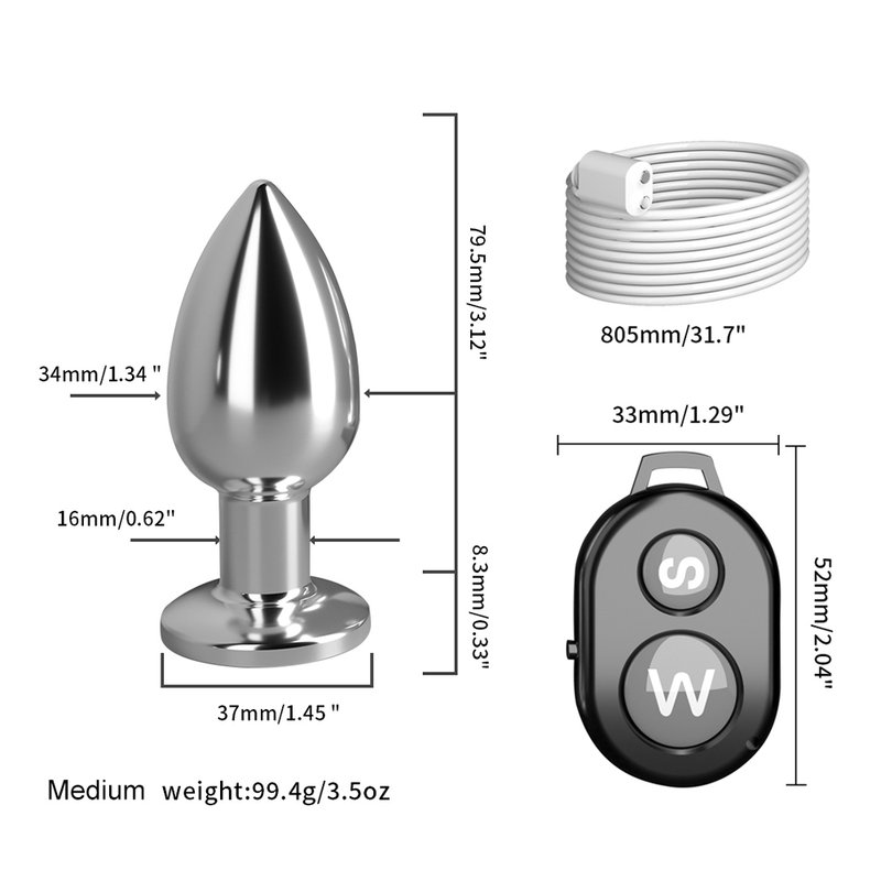 Metall Anal Vibratoren Butt Plug Vibrator Drahtlose Fernbedienung Männlichen Prostata-massagegerät Erwachsene Sex Spielzeug Für Männer Frau Er_voghion.com