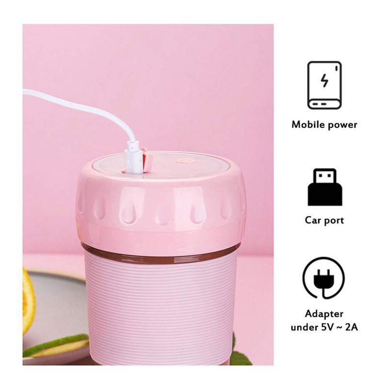 Electric Juice Maker Cup 300Ml Juicer Cup Usb Rechargeable Bottle Manual Juicers_voghion.com