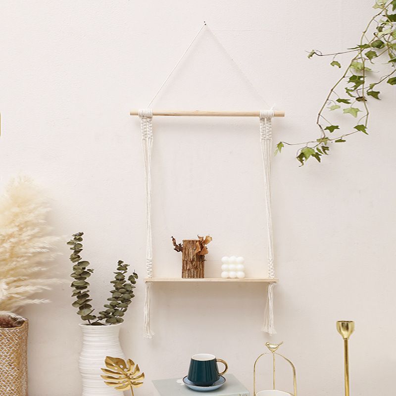 Bohème fait à la main coton corde tissé cadeau pot de fleur support simple maison B & B chambre décoration pendentif_voghion.com