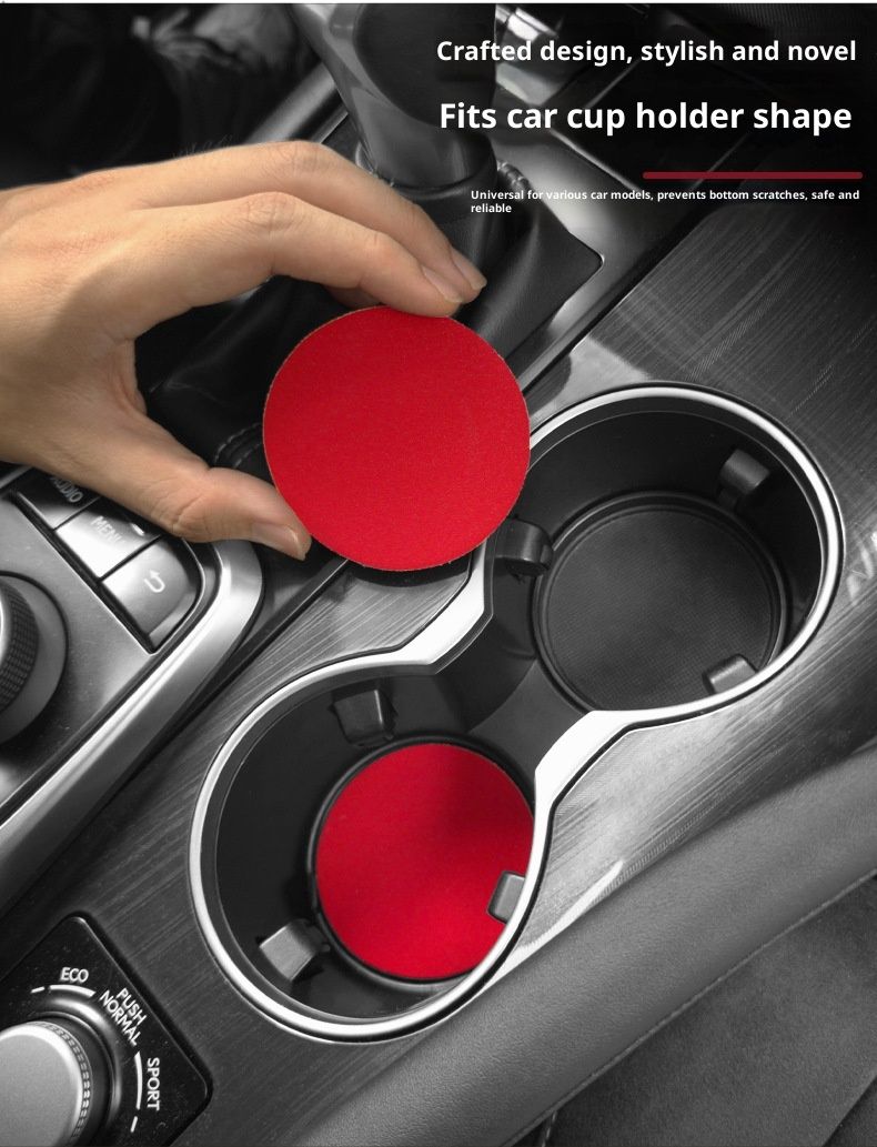 Small Deng Small Deng Grenzüberschreitende Wärmeisolierung Leder Universal Wasser Anti-Rutsch Becherhalter Matte Auto Innenausstattung_voghion.com