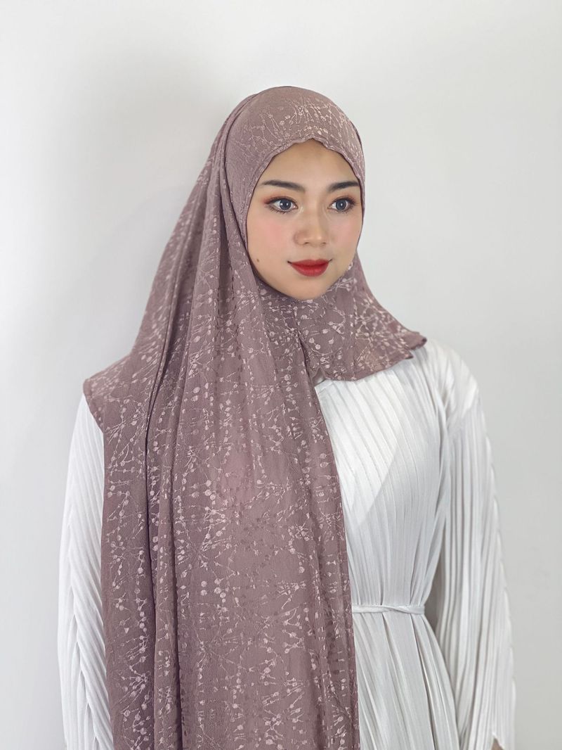 Γυναικεία γυναικεία μαντίλα Hijab με κρεμαστό κασκόλ κασκόλ κασκόλ με γάζα_voghion.com