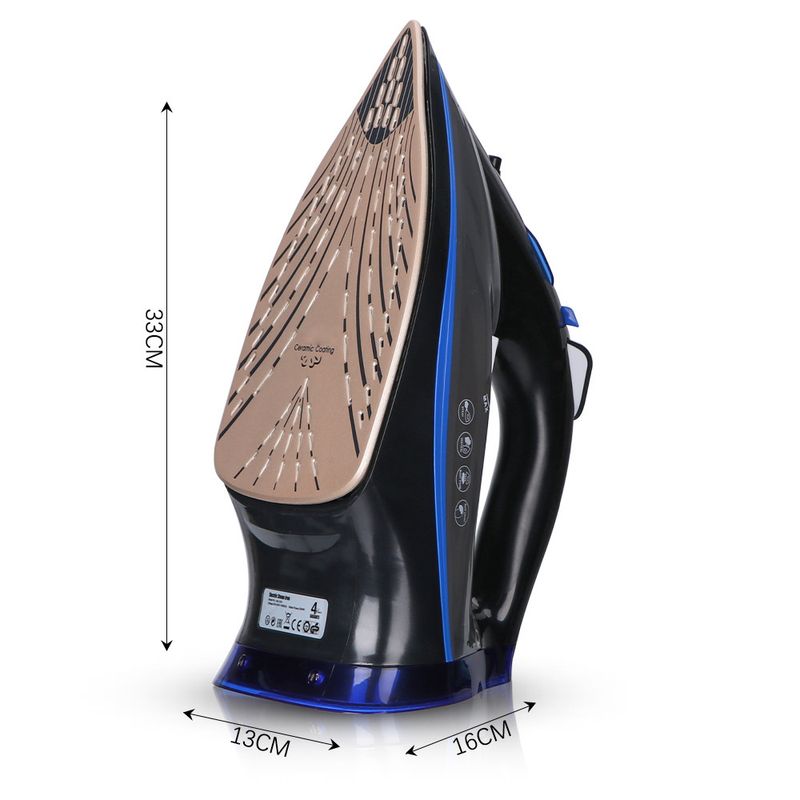 Plancha profesional con suela de cerámica de 3000 W, plancha eléctrica de alta potencia para uso doméstico y hotelero, diseño duradero con vapor continuo._voghion.com