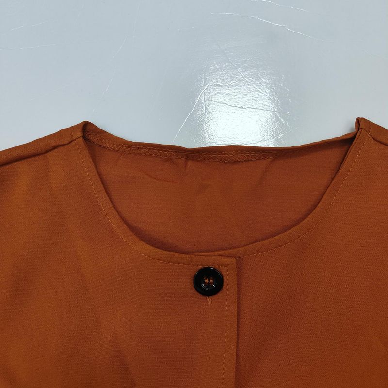 K Women's Elegant Pure Color Casual Short Top With Single Button Skirt Fashion Suit_voghion.com