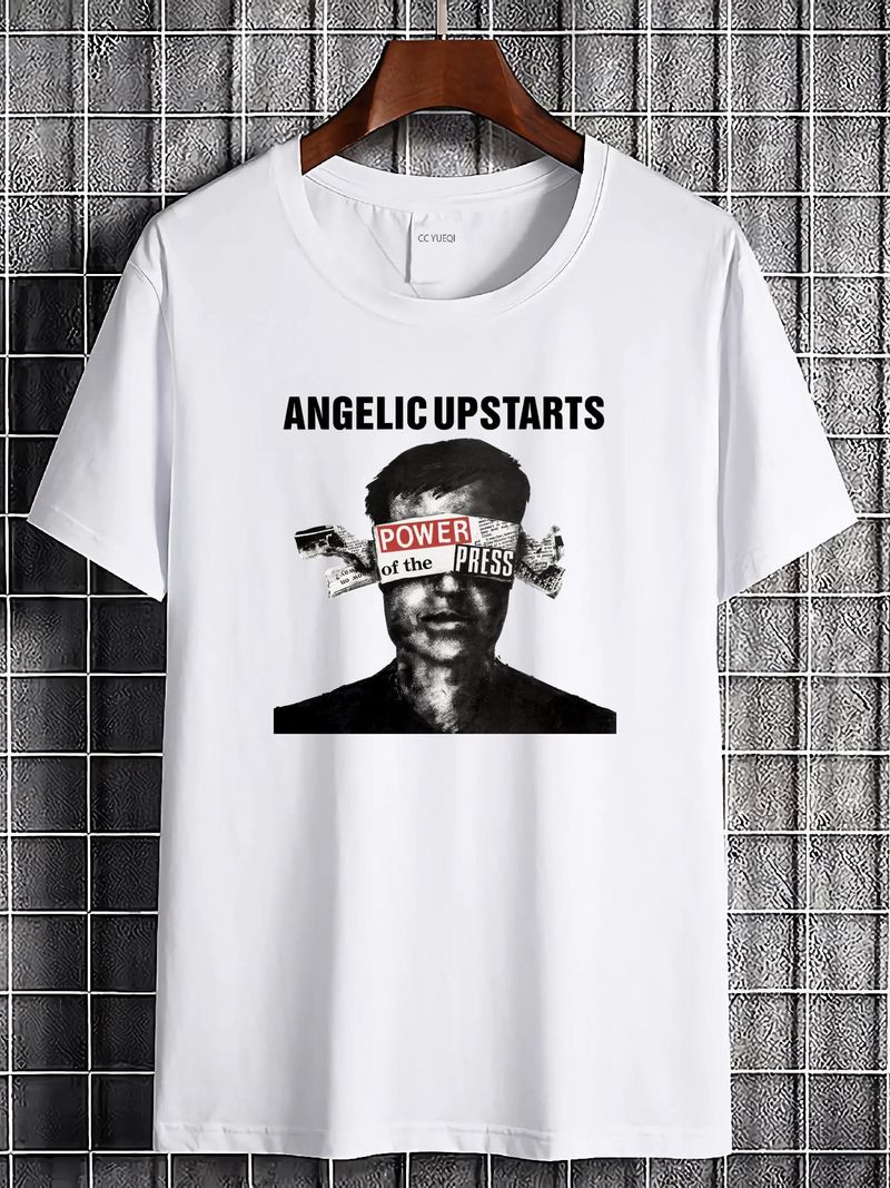 T-shirt Angelic Upstarts Punk Rock Band Power Of The Press S-2XL Haut confortable et élégant pour un usage quotidien Mode graphique Légèrement_voghion.com