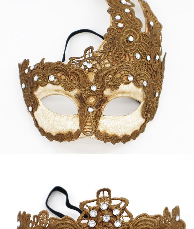 Maschera in pizzo con strass screpolati per feste, spettacoli, bar, balli studenteschi e altri trucchi misteriosi da Ghostface_voghion.com