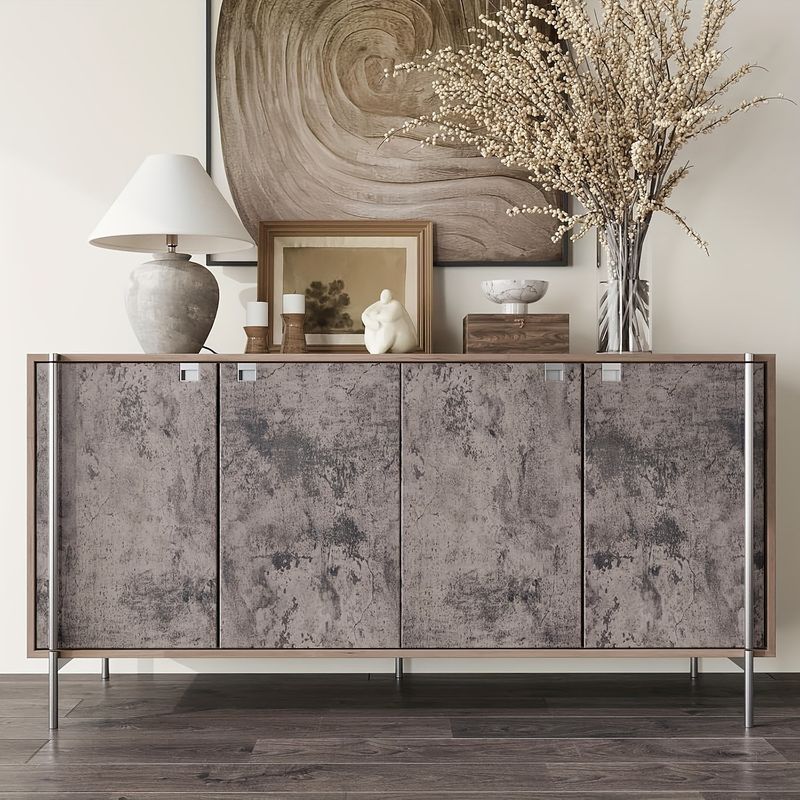 New Brown Cement Self-adhesive Removable Decorative Wall For Bedroom And Living Room_voghion.com