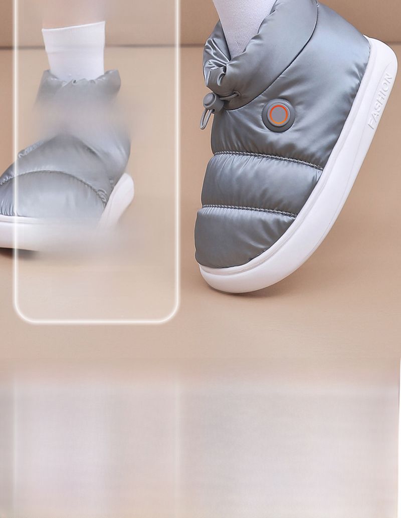 Fußwärmer Heizschuhe Aufladen Heizen Warme Baumwollschuhe Home Office Fußwärmer Abnehmbare und waschbare elektrische Heizbaumwollschuhe Männer und Frauen_voghion.com