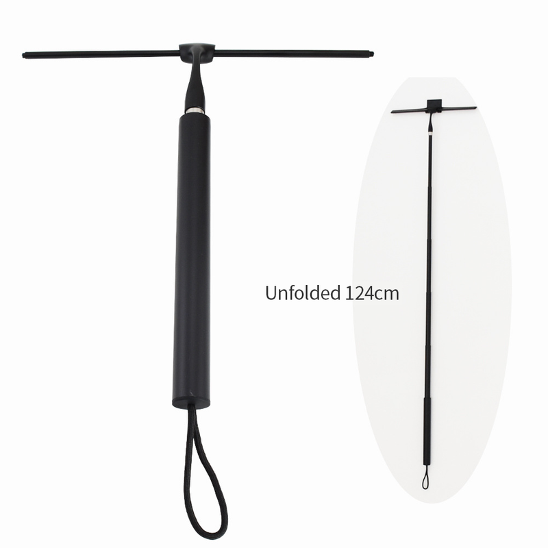 Limpiador de ducha telescópico negro para puertas de vidrio, paredes de ducha con azulejos y baños - 117 cm - Incluye gancho de succión, ideal para vidrios de ducha_voghion.com