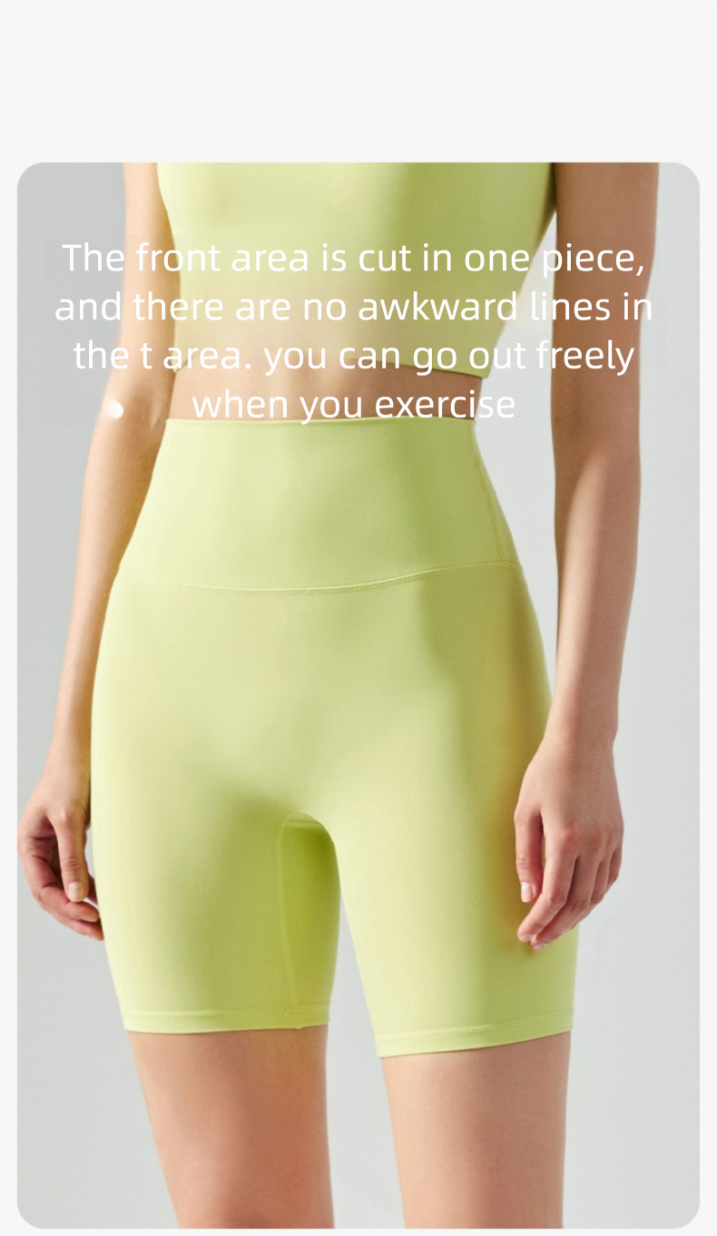 Ningbo Big Tree, pantaloncini estivi a quattro quarti senza cuciture, a vita alta, per il fitness, lo sport, il ciclismo e lo yoga_voghion.com