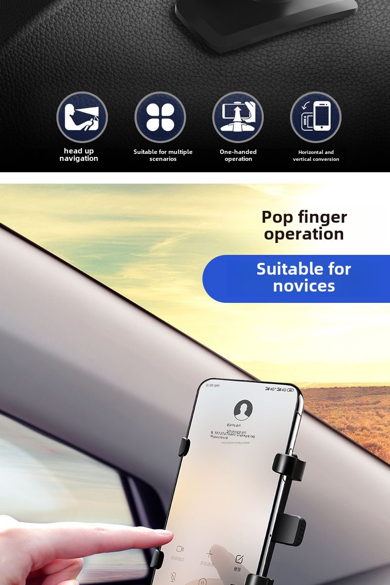 Grenzüberschreitende Auto-Handyhalterung Auto Multifunktions-Dreh-Auto-Armaturenbrett Rückspiegel Navigationshalterung Großhandel_voghion.com