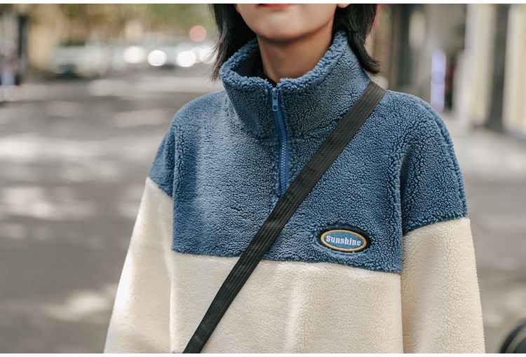 Felpa con cappuccio in lana di agnello nuova autunno/inverno 2024 per donna_voghion.com