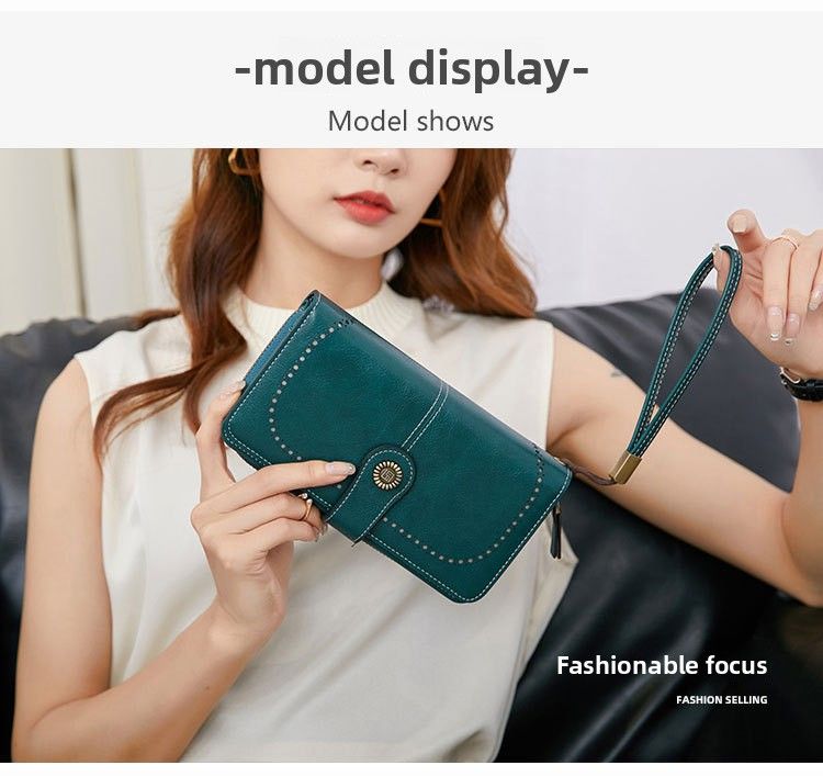 Women's Wallet Wallet Anti-Magnetic Wallet Long Zipper Large Capacity Clutch Wallet_voghion.com
