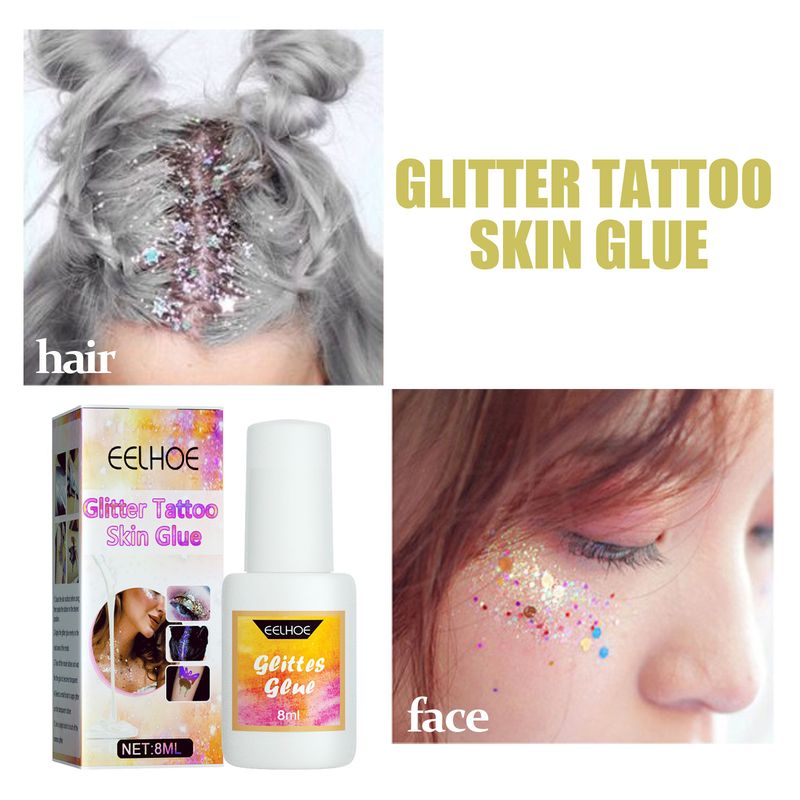 Glitzer-Augen-Make-up für Gesicht und Körper, bemaltes, tätowiertes Hautgel_voghion.com