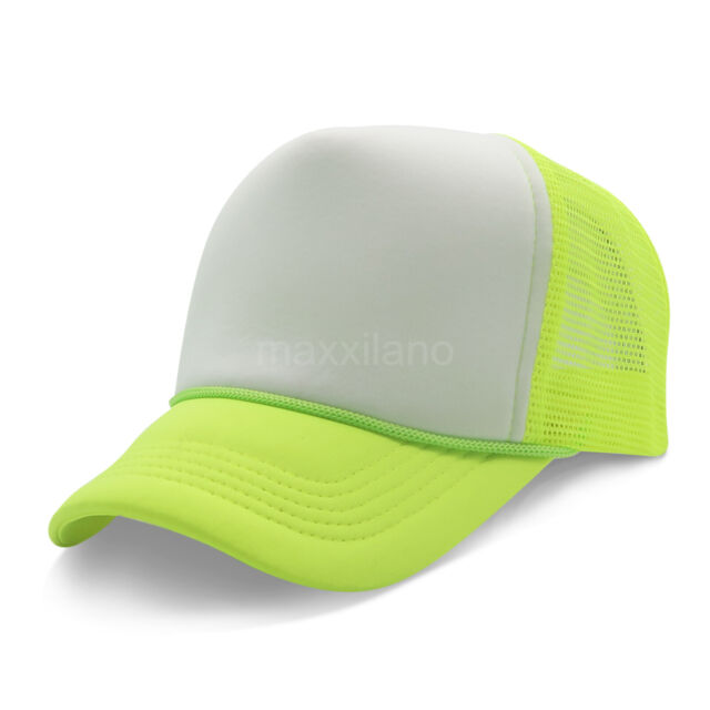 Trucker hat mesh foam hat flat brim hat Baseball cap adjustable men's women's hat_voghion.com