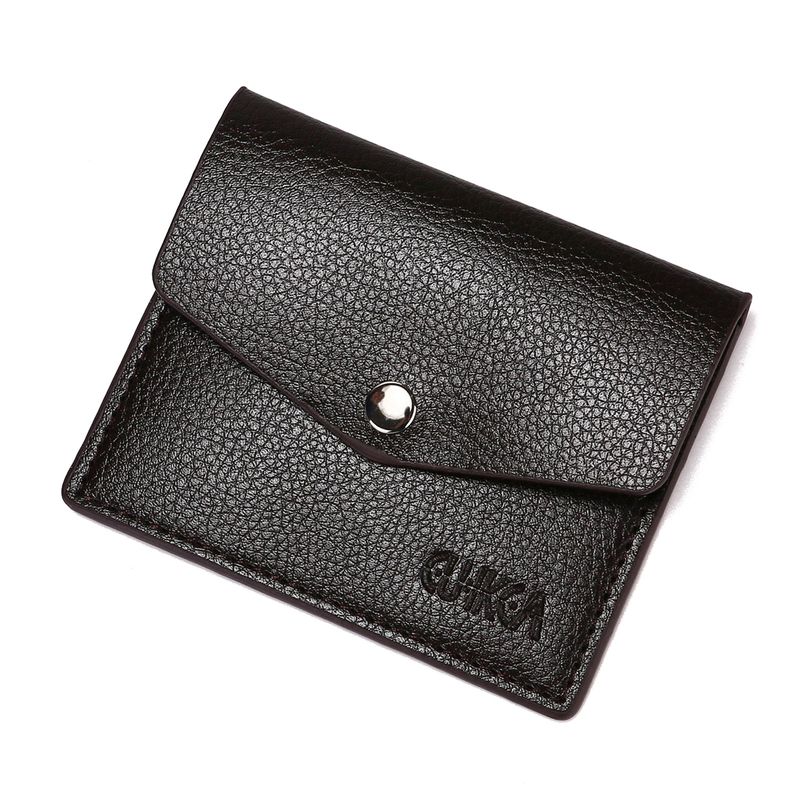 Slim PU Leather Wallet For Men & Women - Multi-Card Holder With Snap Closure, Minimalist Design, RFID Blocking, Lightweight & Compact_voghion.com