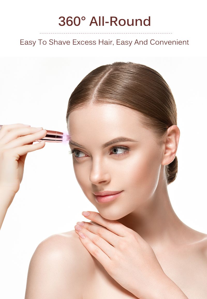 Elektrischer Augenbrauen-Trimmer, Make-up, schmerzloser Augenbrauen-Epilierer, Mini-Rasierer, tragbarer Gesichtshaarentferner, Epilierer für Frauen, neu_voghion.com