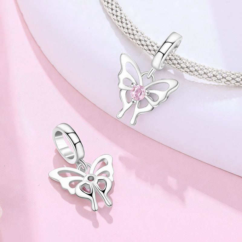 Women's Jewelry Insect Dragonfly Butterfly Firefly Charm Pendant Beads Jewelry With Bracelet Pieces White Copper Plated Silver_voghion.com