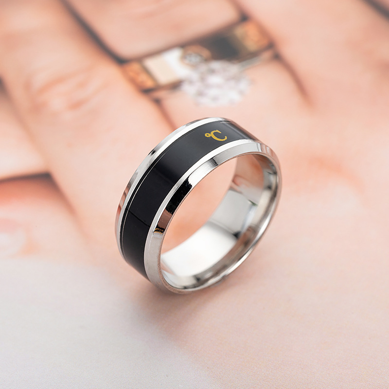 Ready Stock Ring Titanium Steel Mood Emotion Feeling Intelligent Temperature Sensitive Rings for Women Men Waterproof Jewelry_voghion.com