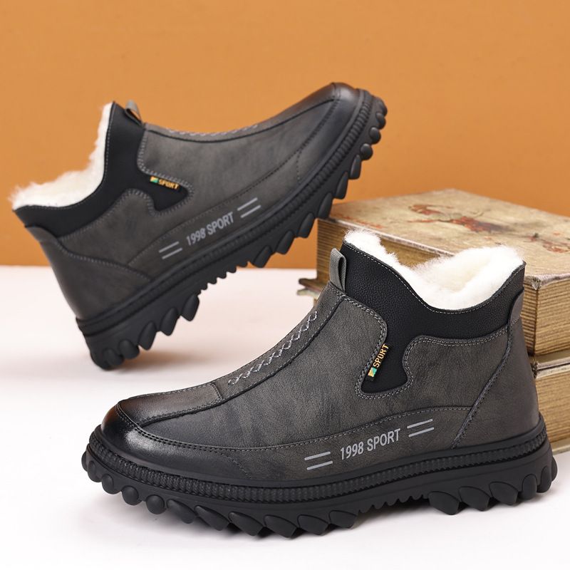 New Fleece-Lined Thermal Boots, Slip-Resistant Wear-Resistant Thickened Short Boots_voghion.com