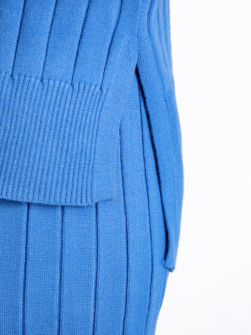 Damen-Pit-Strip-Halb-Rollkragenpullover-Set, einfarbig, lockerer, warmer Bezug, die ersten beiden Sets_voghion.com