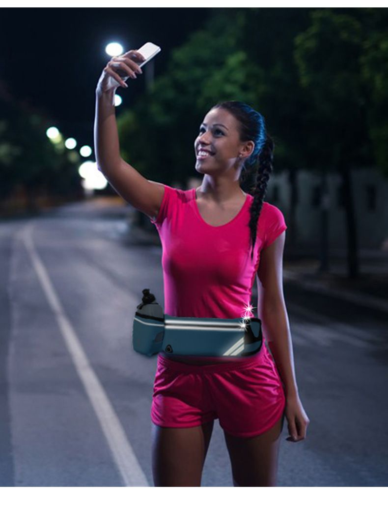 Utendørssport Reflekterende Fitness Lycra Vanntett Multifunksjonell Telefon Herre- og Damesykling Løping Vannflaske_voghion.com