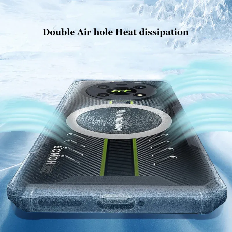 Custodia per PC con dissipazione del calore in grafene per Honor X40 X50 X30 GT, custodia protettiva trasparente anti-caduta e traspirante_voghion.com