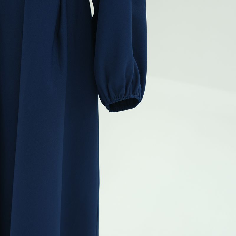 Abbigliamento donna Medio Oriente Turchia Dubai Abito tinta unita con maniche a palloncino Lr728_voghion.com