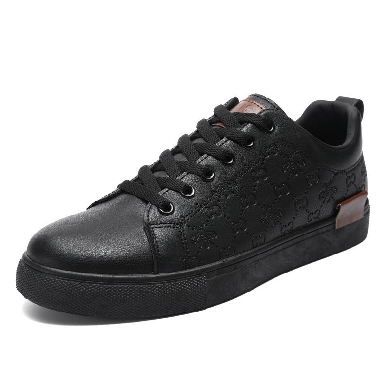 2025 Cricket São Versáteis Na Primavera. Nova Tendência Juvenil De Cabeça Redonda Amarre Sapatos Casuais Pretos Para Homens A578_voghion.com