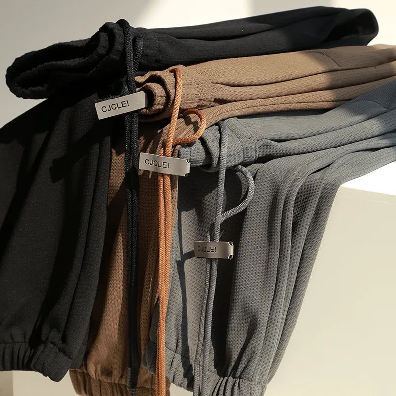 Men's Textured Jogger Pants - Premium Stretch Fabric With Adjustable Drawstring (S-XXL, 3 Colors) | Lightweight & Wrinkle-Resistant_voghion.com