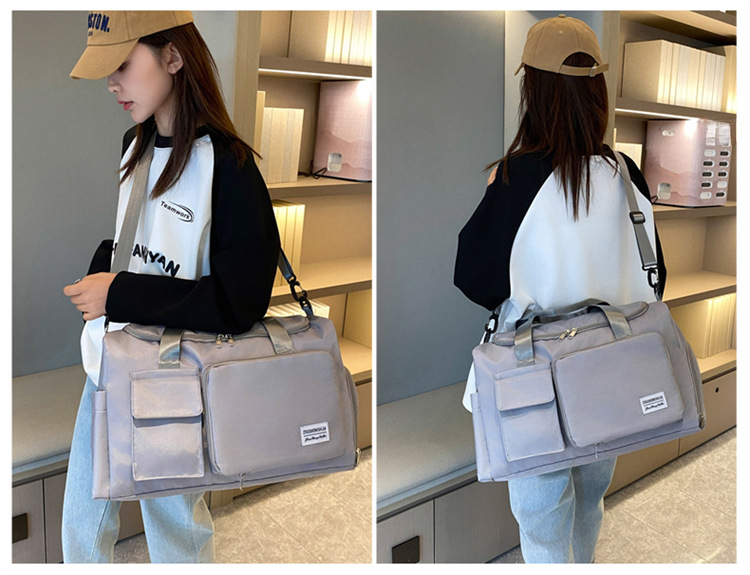 Nuova borsa da viaggio con separazione tra asciutto e bagnato, borsa fitness, scomparto indipendente per le scarpe, contenitore pieghevole per la borsa da consegna_voghion.com