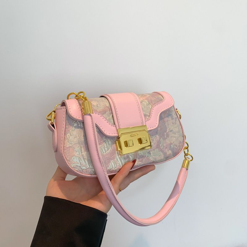 Borsa a tracolla casual da donna, stile 2024, alla moda, di alta qualità, con texture, trendy e portatile._voghion.com