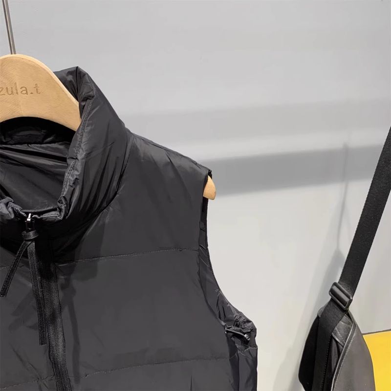 Stand Collar Trendy Winter Short Down For Men 2025 New Fashion Brand Solid Color Loose Versatile Casual Vest_voghion.com