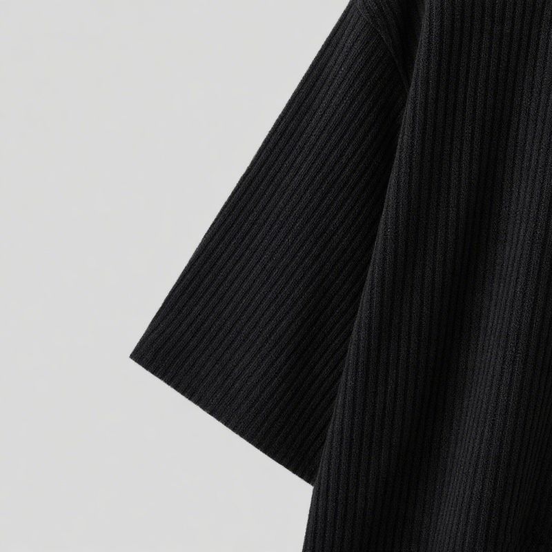 Pull rayé à manches mi-longues et col en V, élastique, décontracté et ample, nouvelle collection été 2025_voghion.com