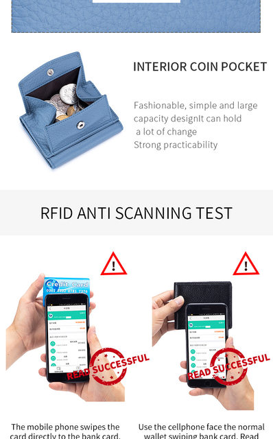 Valódi bőr női pénztárcák és pénztárcák, divatos kis pénztárca mini érmezsebbel, RFID-blokkolós pénztárca, tervező, Portfel Damski_voghion.com