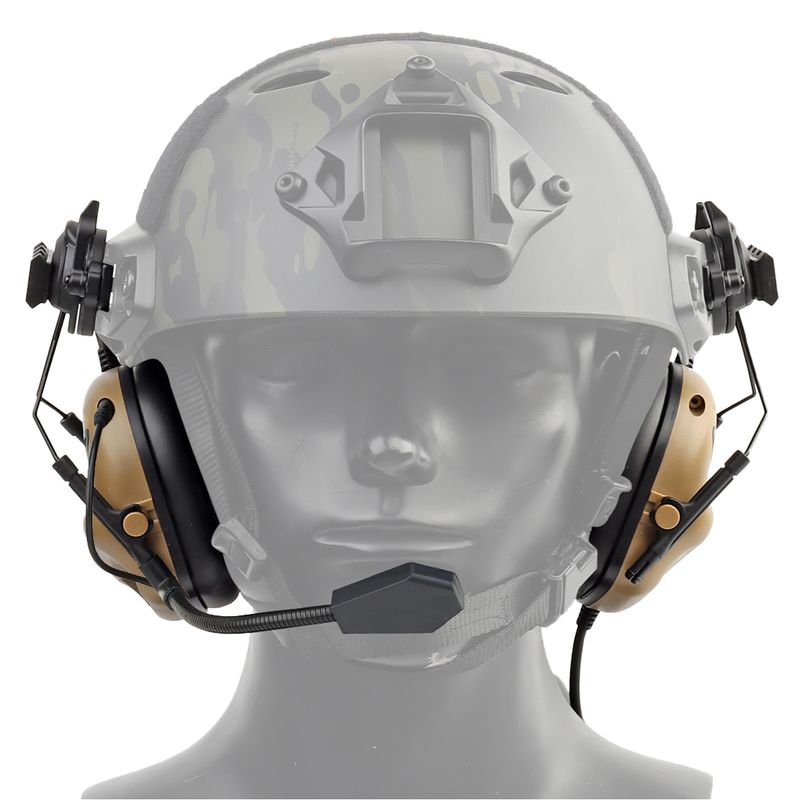 Taktisches IPSC-Kommunikations-Headset mit Geräuschunterdrückung im Over-Ear-Helmstil der fünften Generation in Vollfarbe_voghion.com