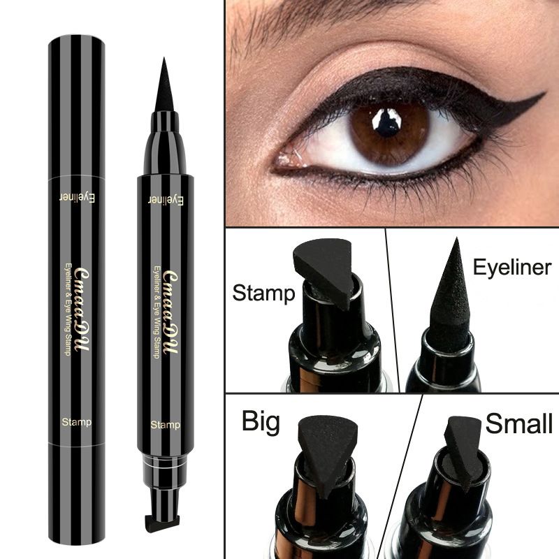 Big Seal Stamp Płynny Eyeliner Pen Wodoodporny Szybkoschnący Czarny Eyeliner Ołówek Z Eyelinerem Kosmetyczny Dwustronny Eyeliner_voghion.com