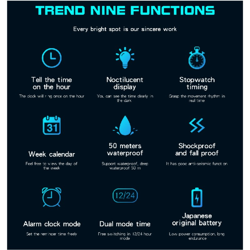 SANDA New Men's Watch Dual Screen Sport 50M Waterproof Digital Watch Quartz Watch Clock Relogio Masculino_voghion.com